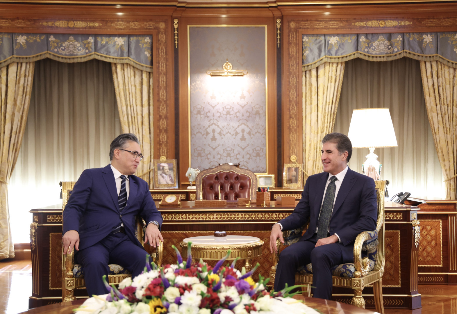 President Nechirvan Barzani receives departing Ambassador of Japan