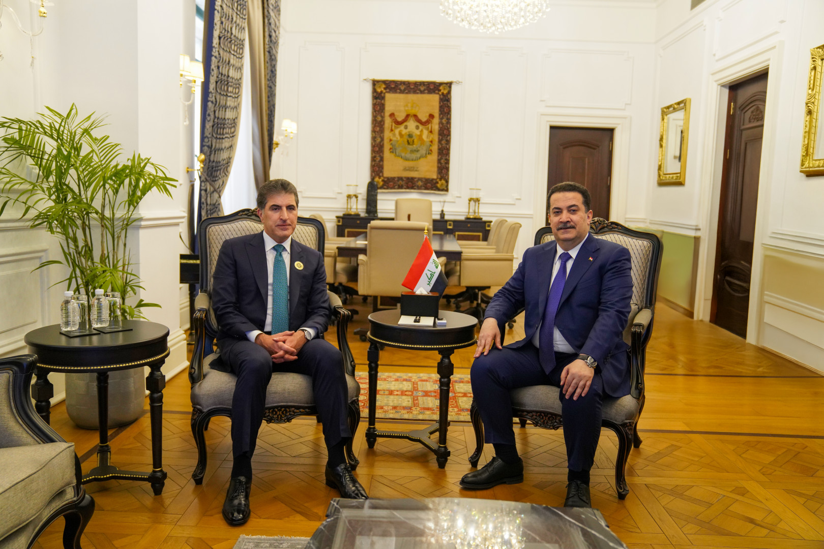 President Nechirvan Barzani meets with Prime Minister Al-Sudani