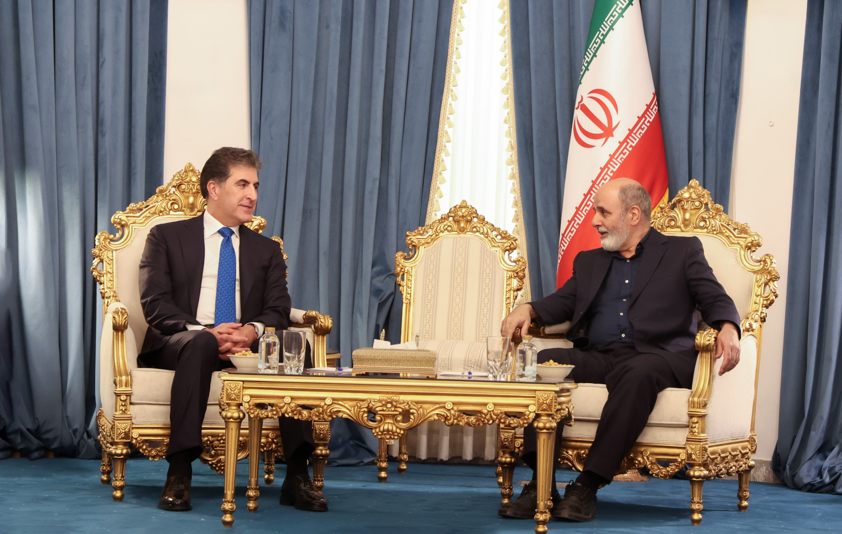 President Nechirvan Barzani meets with Secretary of Supreme National Security Council of Iran
