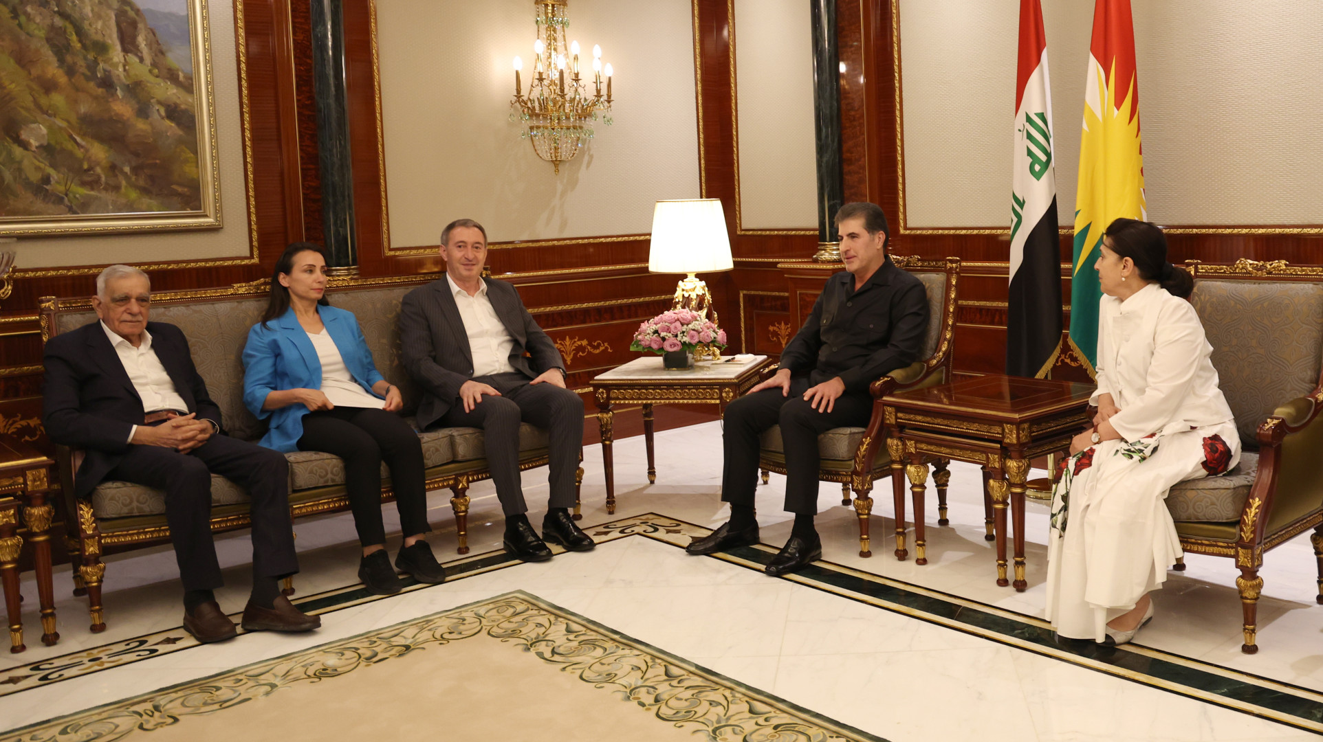 President Nechirvan Barzani meets with a delegation from DEM Party