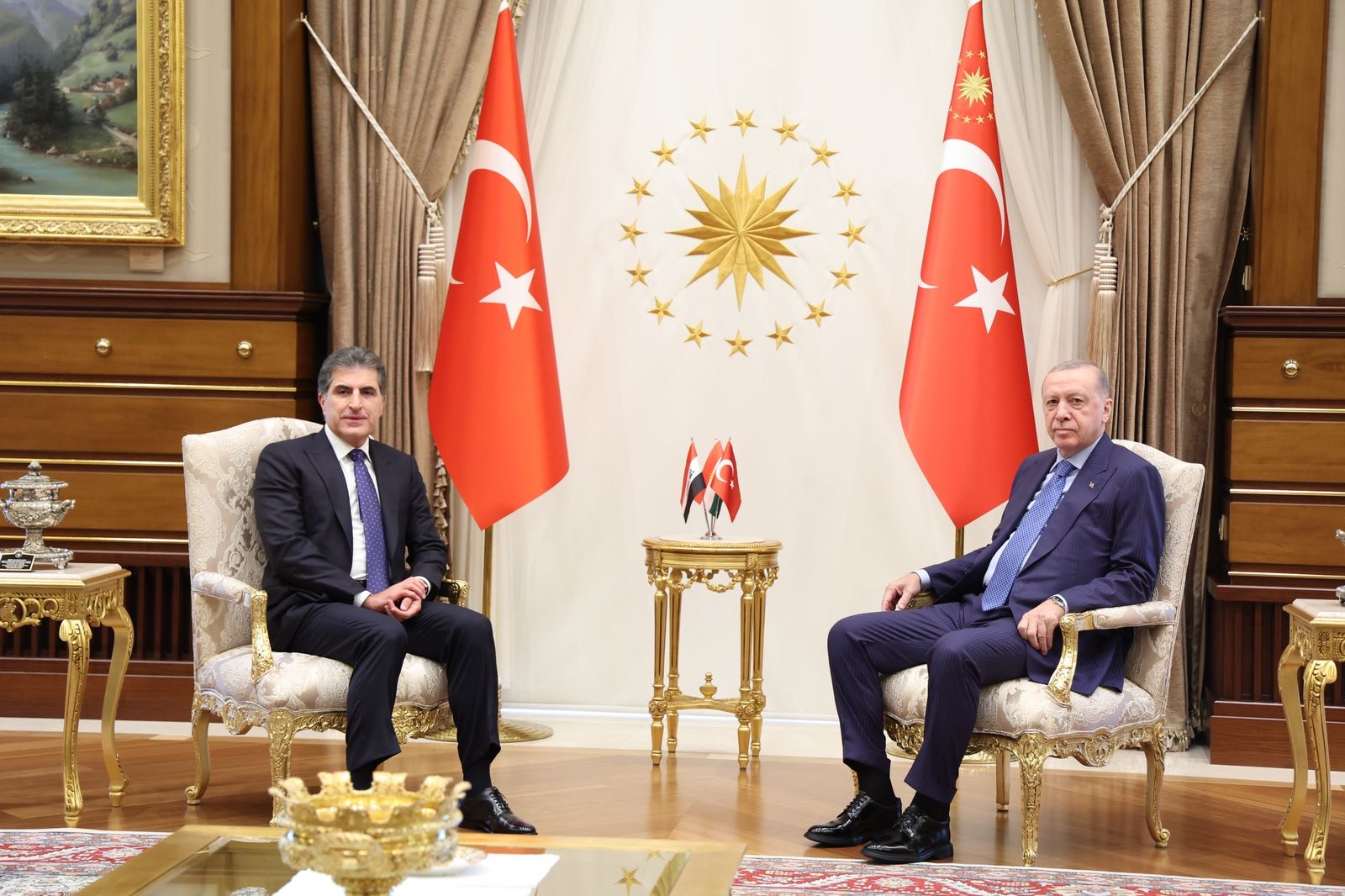 President Nechirvan Barzani meets with President Recep Tayyip Erdoğan