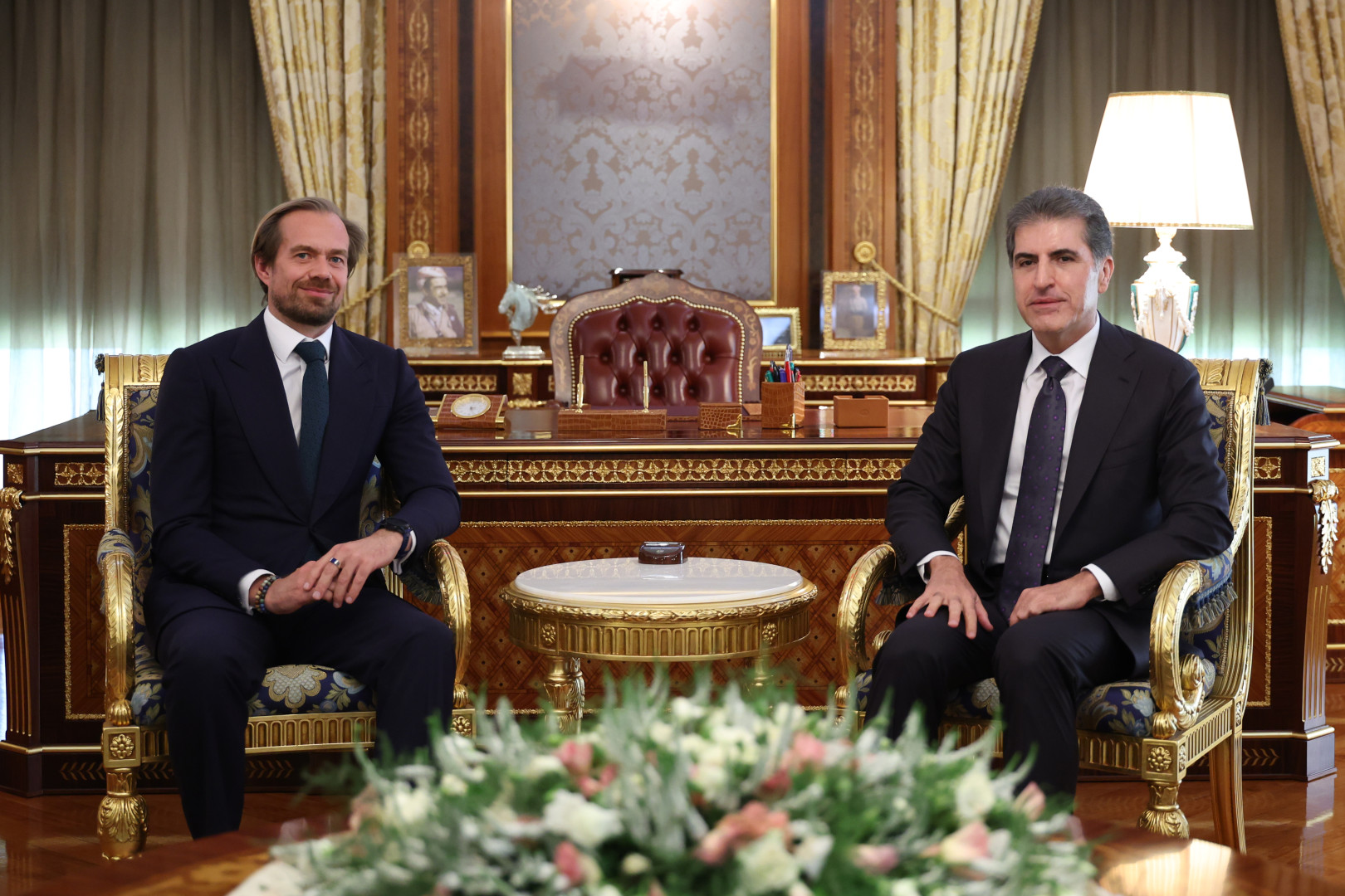 President Nechirvan Barzani bids farewell to departing British Consul General