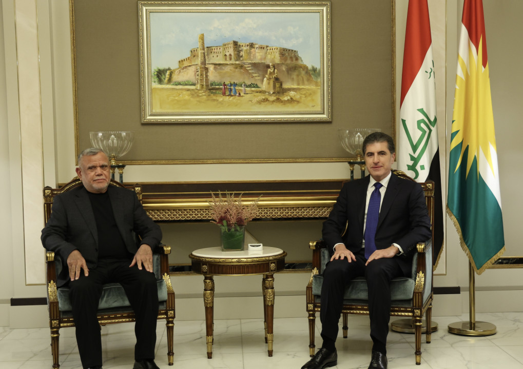 President Nechirvan Barzani meets with Hadi Amiri, the Secretary General of the Badr Organization