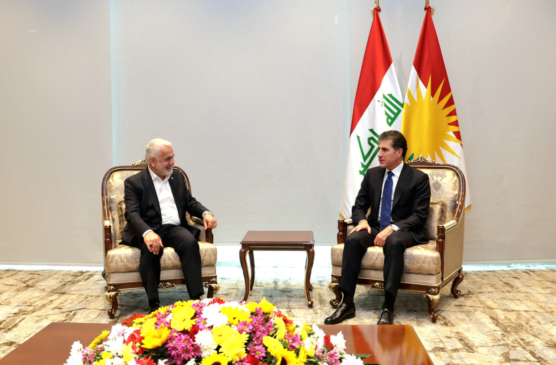 President Nechirvan Barzani and HÜDA PAR Chairman discuss the peace process