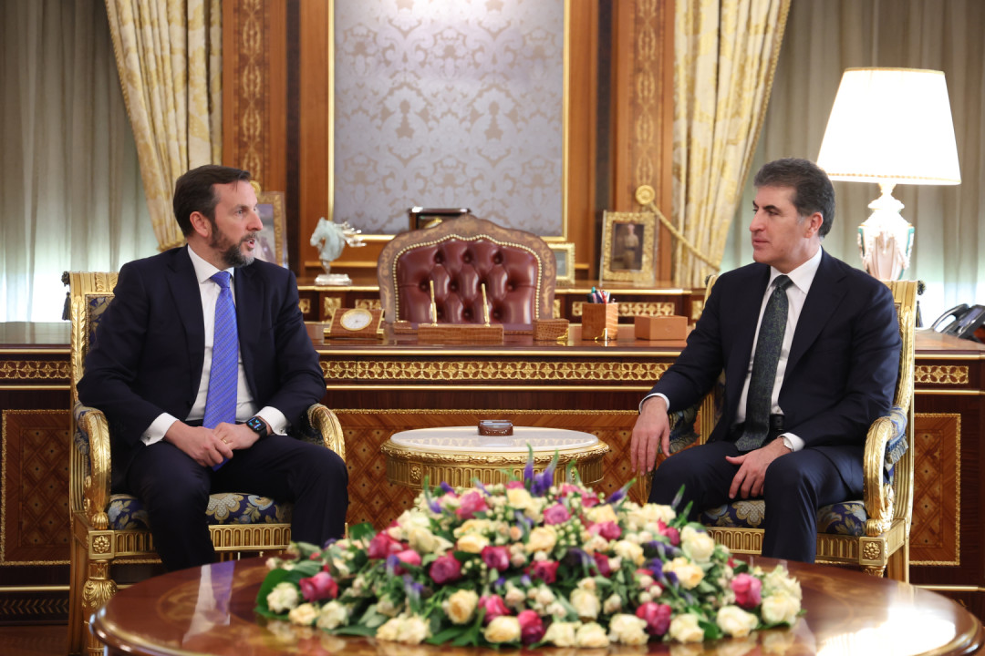 President Nechirvan Barzani meets with Italian Ambassador to Iraq