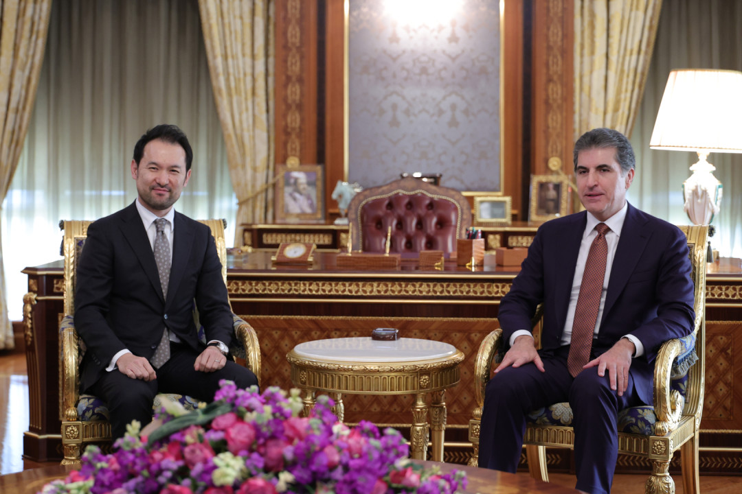 President Nechirvan Barzani and a Japanese delegation discuss bilateral relations