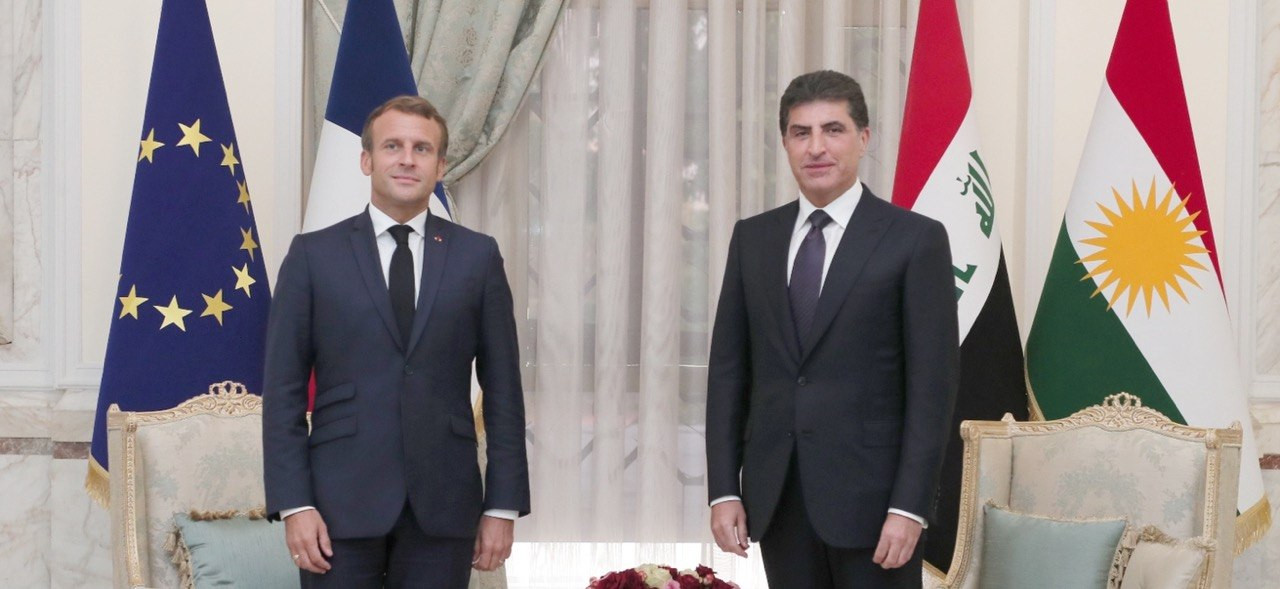 Serok Nêçîrvan Barzanî û Serok Macron Rewşa Herêmê Gotûbêj Dikin