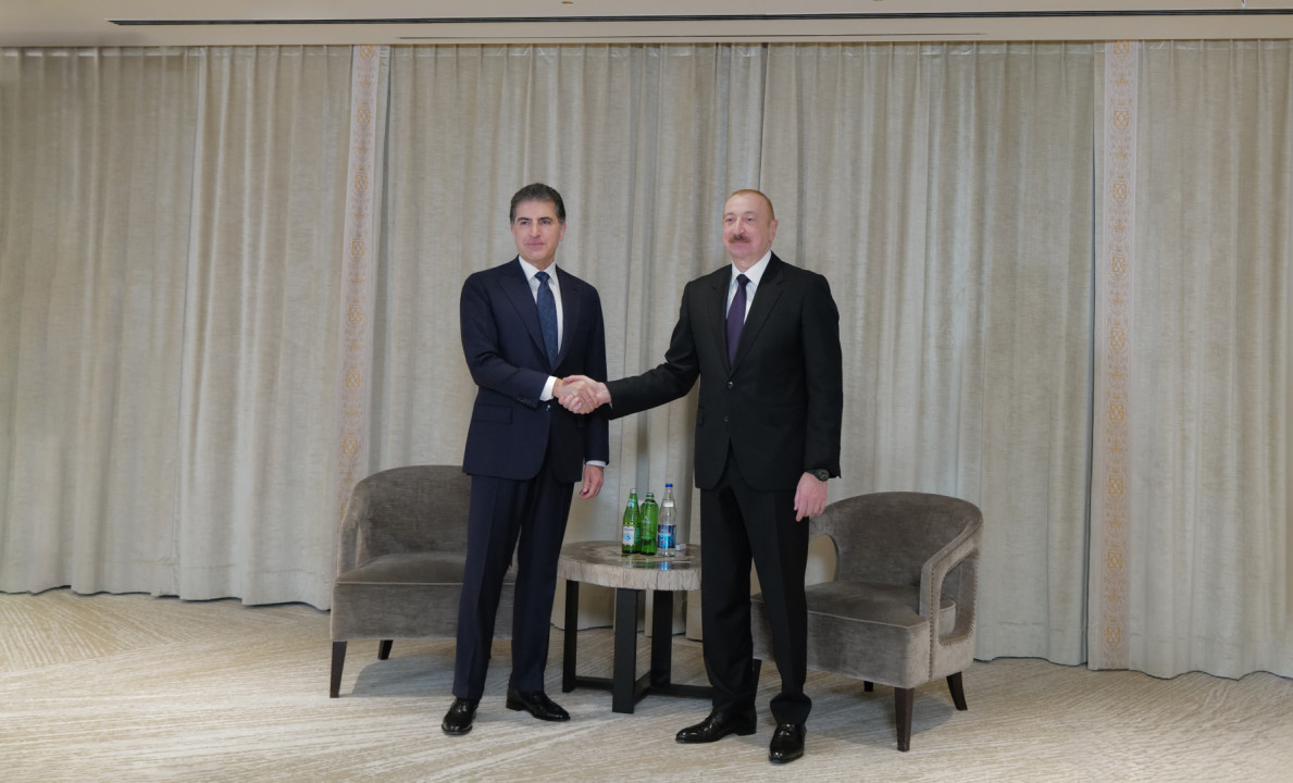 President Nechirvan Barzani and President Ilham Aliyev of Azerbaijan discuss bilateral relations