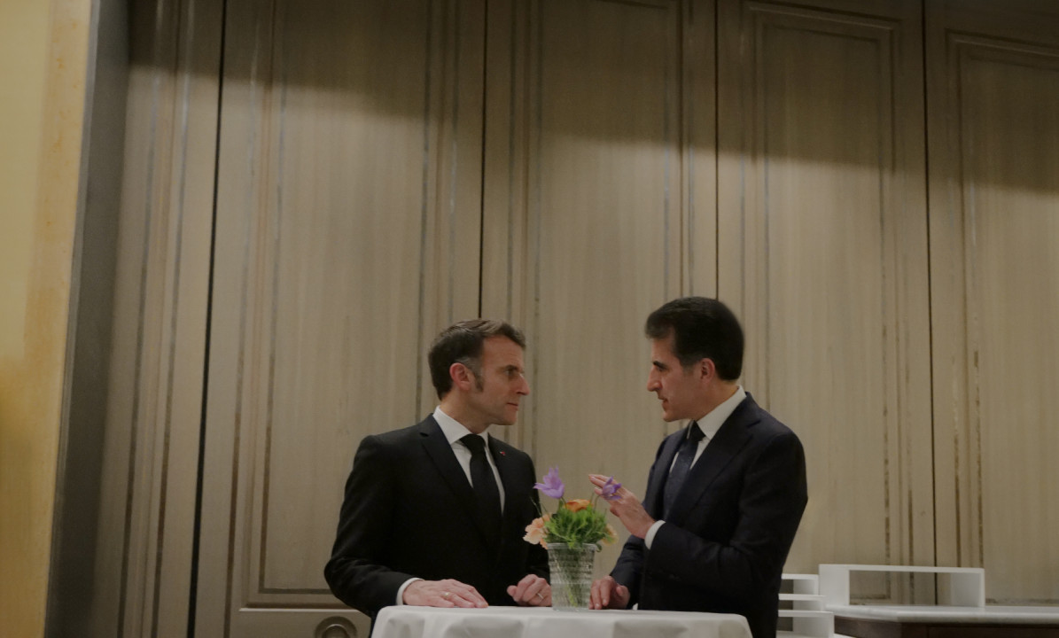 President Nechirvan Barzani meets with President Emmanuel Macron