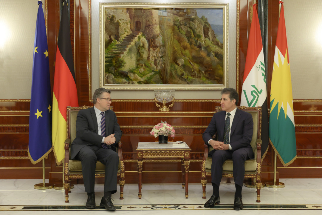 President Nechirvan Barzani receives a message of support from Germany