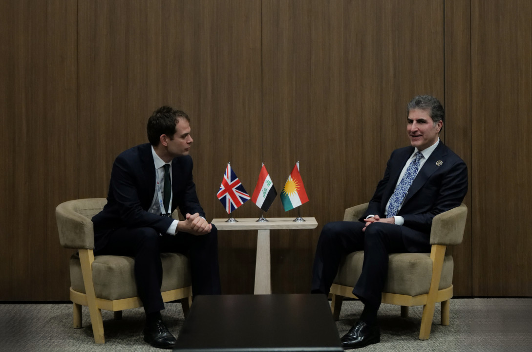 سەرۆک نێچیرڤان بارزانی و وەزیری دەوڵەتی بەریتانیا دۆخی عێراق و ناوچەکە تاوتوێ دەکەن