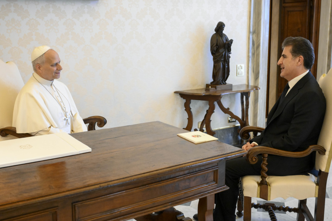 President Nechirvan Barzani meets with Pope Leo XIV