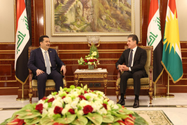 President Nechirvan Barzani and Prime Minister Al-Sudani engage in discussions regarding Iraq and Kurdistan