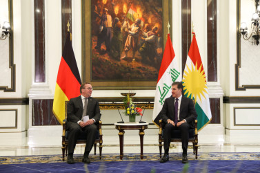 President Nechirvan Barzani meets with German Defense Minister Boris Pistorius