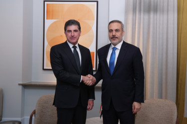 President Nechirvan Barzani meets with Türkiye's Foreign Minister Hakan Fidan