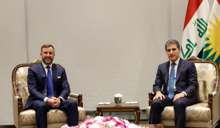 سهرۆك نێچيرڤان بارزانى و باڵيۆزى ئيتاڵيا پهيوهندييهكان تاوتوێ دهكهن