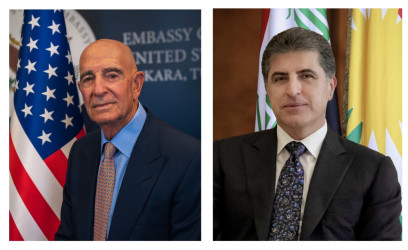 President Nechirvan Barzani and Ambassador Tom Barrack discuss the situation in Syria