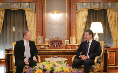 سه‌رۆك نێچيرڤان بارزانى پێشوازيى له‌ کونسوڵی گشتیی نوێی هه‌نگاریا كرد‌