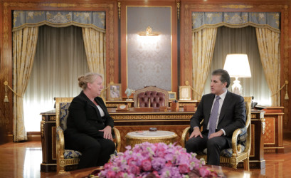 سه‌رۆك نێچيرڤان بارزانى پێشوازيى له‌ باڵيۆزى هۆڵه‌ندا كرد