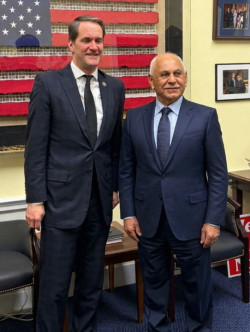 جێگری سەرۆک لەگەڵ کۆنگرێسمان جیم هایمس کۆبووەوە