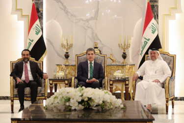 President Nechirvan Barzani meets with leaders of the National Political Council