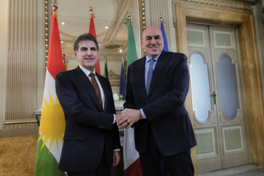 سەرۆک نێچیرڤان بارزانی لەگەڵ وەزیری بەرگریی ئیتاڵیا کۆبووەوە