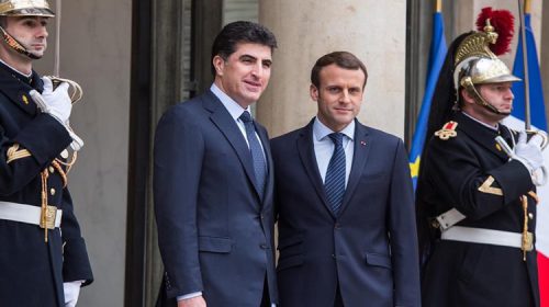 President Nechirvan Barzani Meets French President in Paris