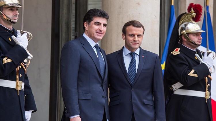 President Nechirvan Barzani Meets French President in Paris