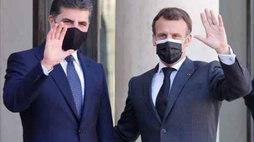 Nêçîrvan Barzanî û Emmanuel Macron rewşa Iraq û navçeyê guftûgo kirin