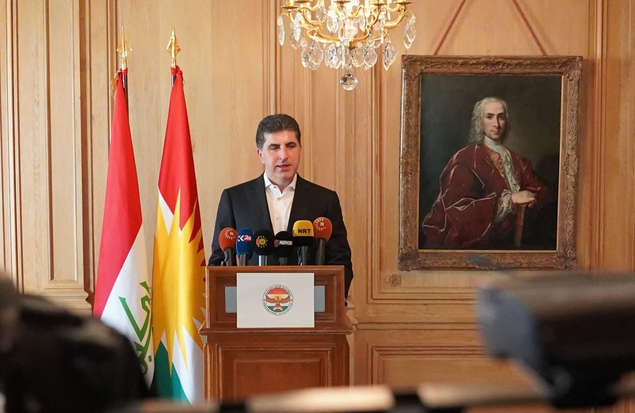 Serok Nêçîrvan Barzanî: Fransa bi hemû awayekê yarmetiya Iraq û Herêma Kurdistanê dide