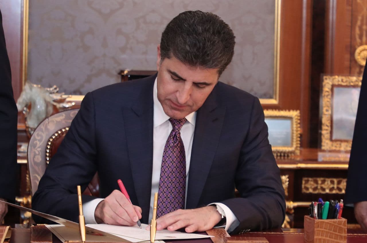 President Nechirvan Barzani signs three judgeship appointment orders