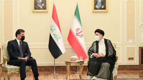 President Nechirvan Barzani meets with Iran’s President Ebrahim Raisi