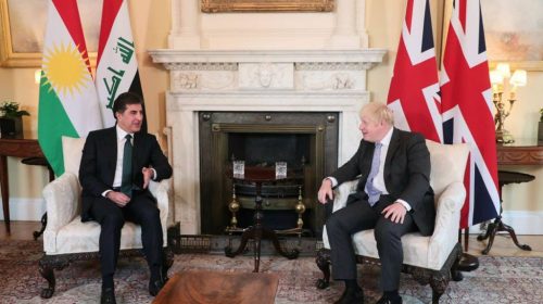 President Nechirvan Barzani meets with Prime Minister Boris Johnson