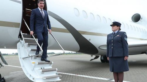 President Nechirvan Barzani arrives in London