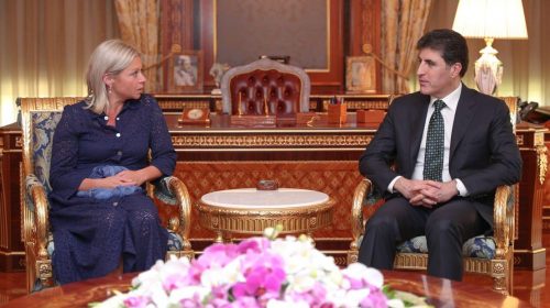 President Nechirvan Barzani meets with UN Special Representative Plasschaert