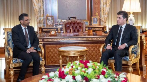 Kurdistan Region President meets with Ambassador of India