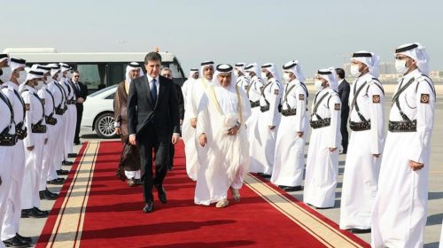 President Nechirvan Barzani arrives back in Erbil