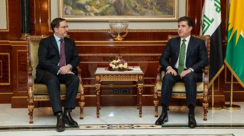 President Nechirvan Barzani meets with Ambassador of the United Kingdom