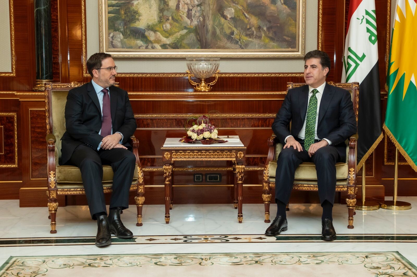 President Nechirvan Barzani meets with Ambassador of the United Kingdom