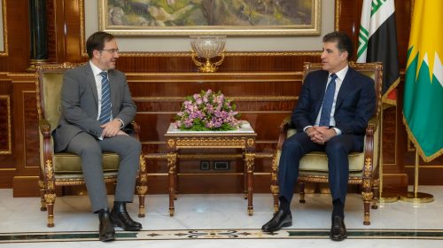 President Nechirvan Barzani meets with the Ambassador of United Kingdom