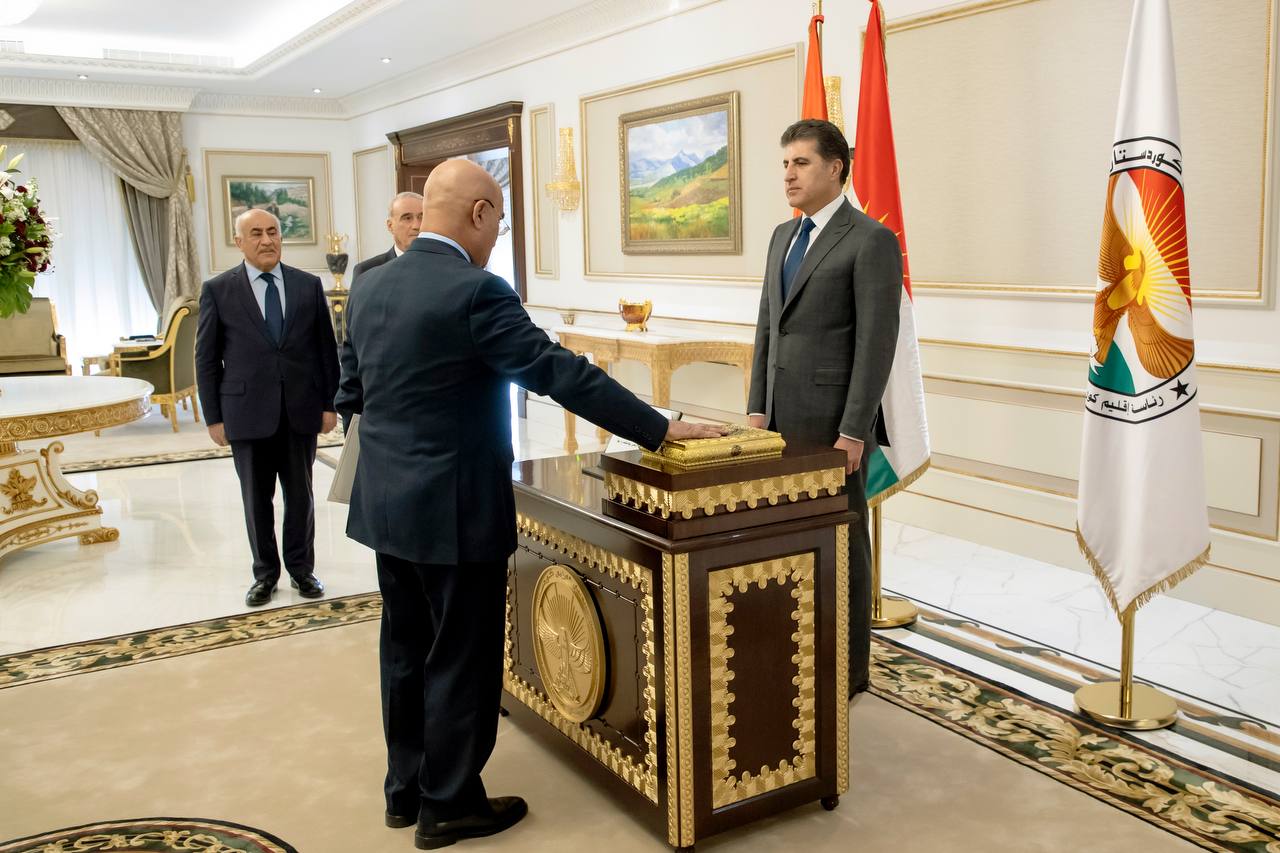 President Nechirvan Barzani presides over swearing in ceremony of Prosecutor General of Kurdistan Region