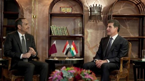 President Nechirvan Barzani meets with Foreign Minister of Qatar