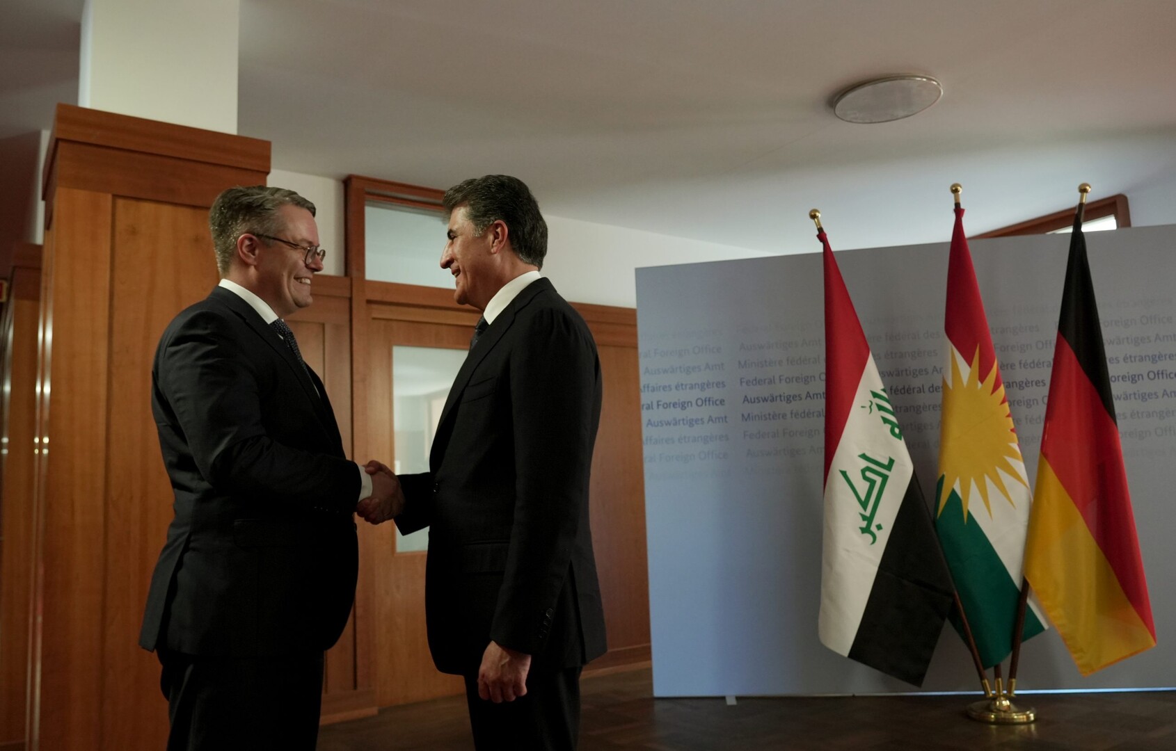 سهرۆكى ههرێمى كوردستان و وهزيرى دهوڵهتى ئهڵمانيا بۆ كاروبارى ده ...