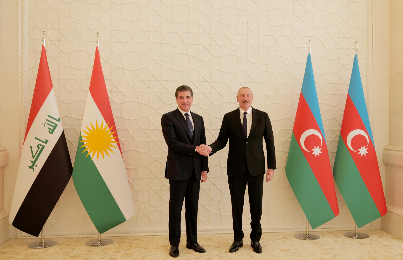 President Nechirvan Barzani congratulates President Ilham Aliyev on his re-election